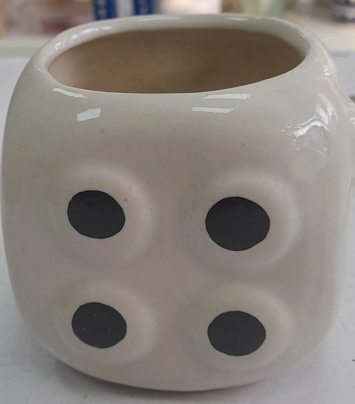Dice Shaped Planter 4"H& 4"W view 2