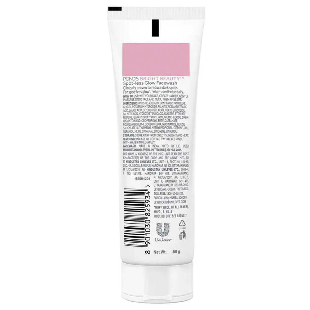 Ponds Bright Beauty Spot-less Glow Face Wash 50 g view 2