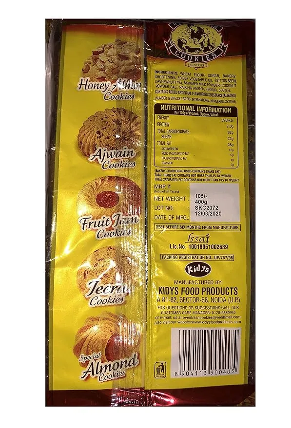 Kidys Oven Fresh Cookies Special Kaju Cookies 400 g view 2