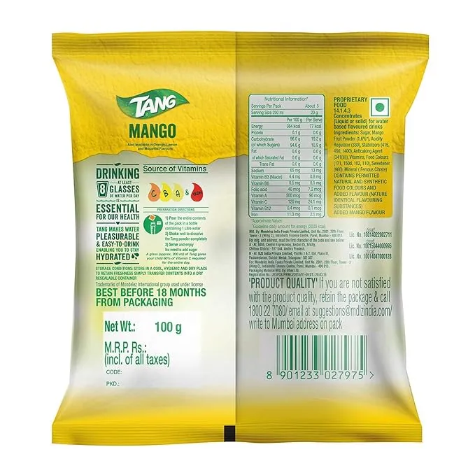 Tang Mango Instant Drink Mix 100 g view 2
