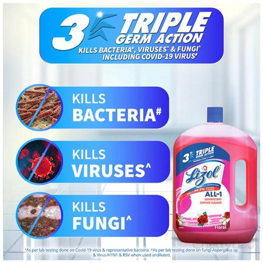 Lizol Disinfectant Surface & Floor Cleaner - Floral 2 L view 5