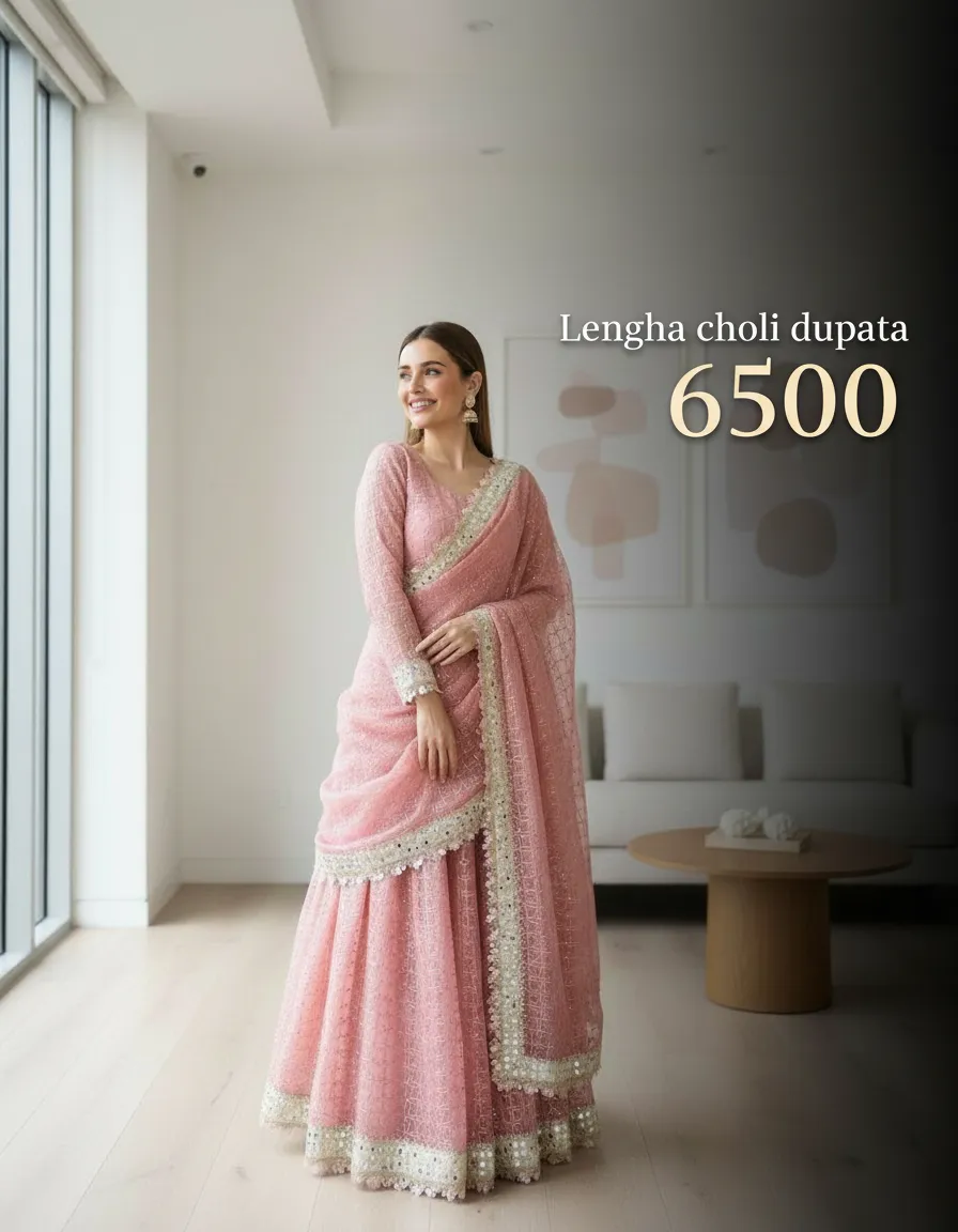 Asha Boutique Pink Lehenga view 2