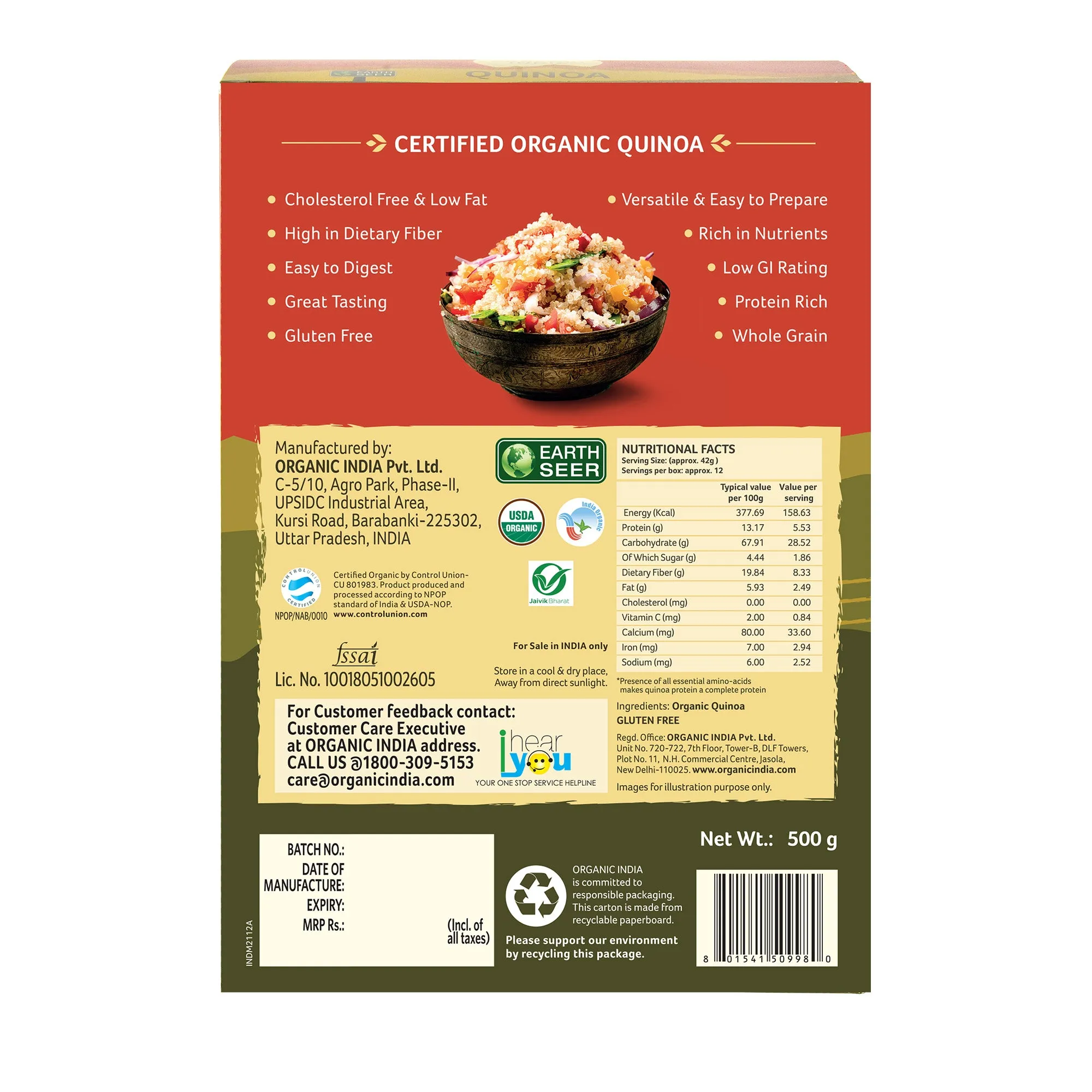 Organic India Quinoa 500 g view 2