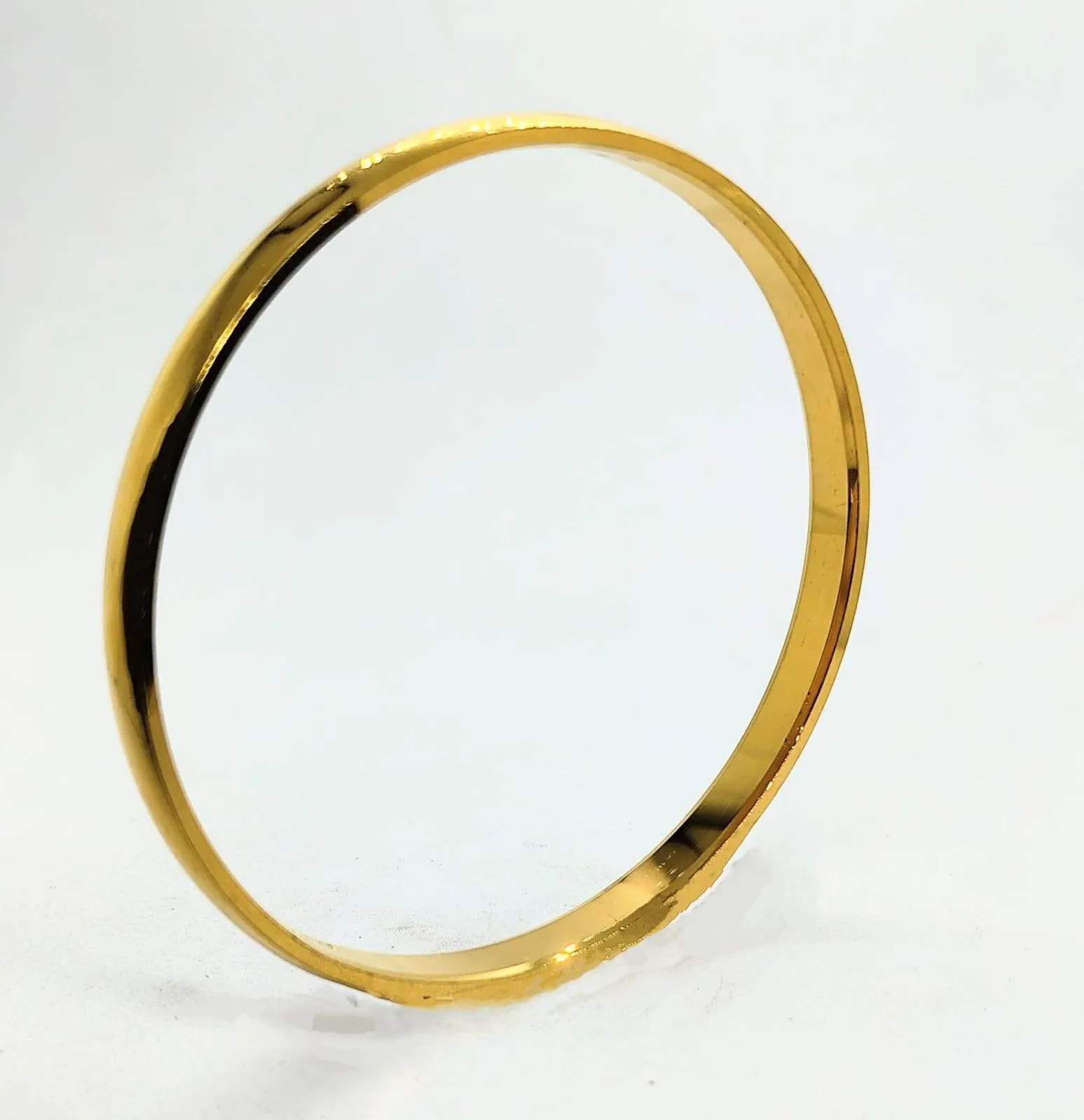 Gold Polished Silver Kada (AVKD-50) view 3