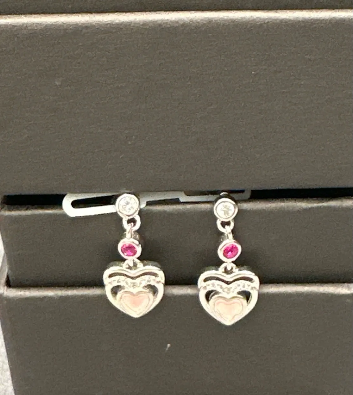 Heart Charm Earrings view 2