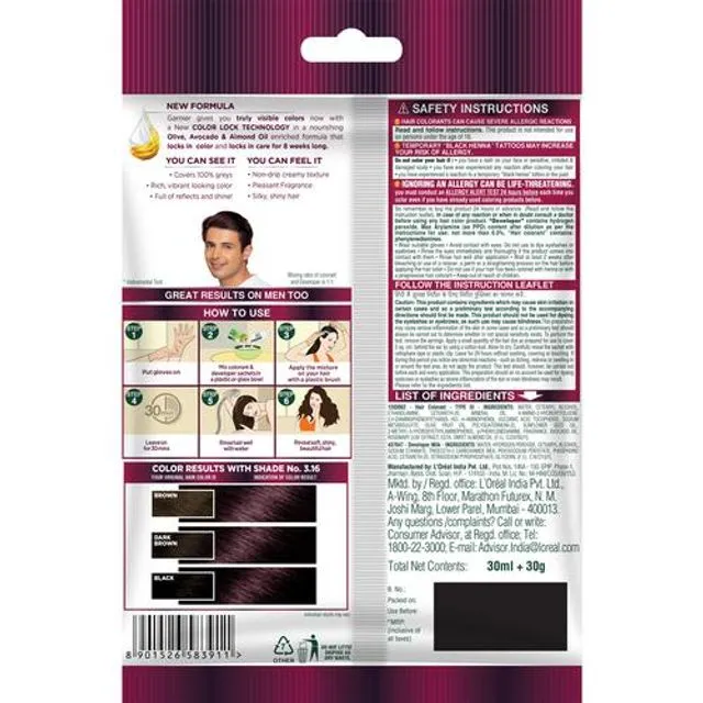 Garnier Color Naturals Hair Colour 316 Burgundy 60 g view 2