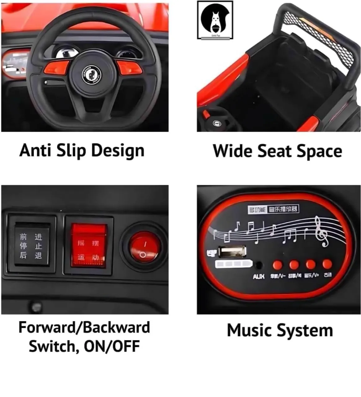 Red Ride On Jeep Toy view 3