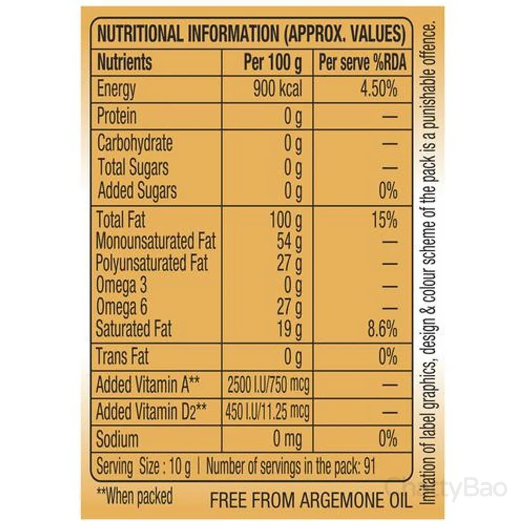 Dhara Groundnut Oil Pouch 1 L view 3