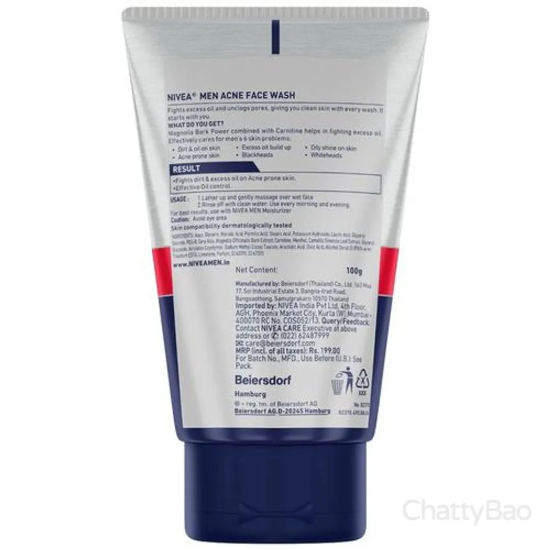 NIVEA MEN Acne Face Wash 100 g view 2