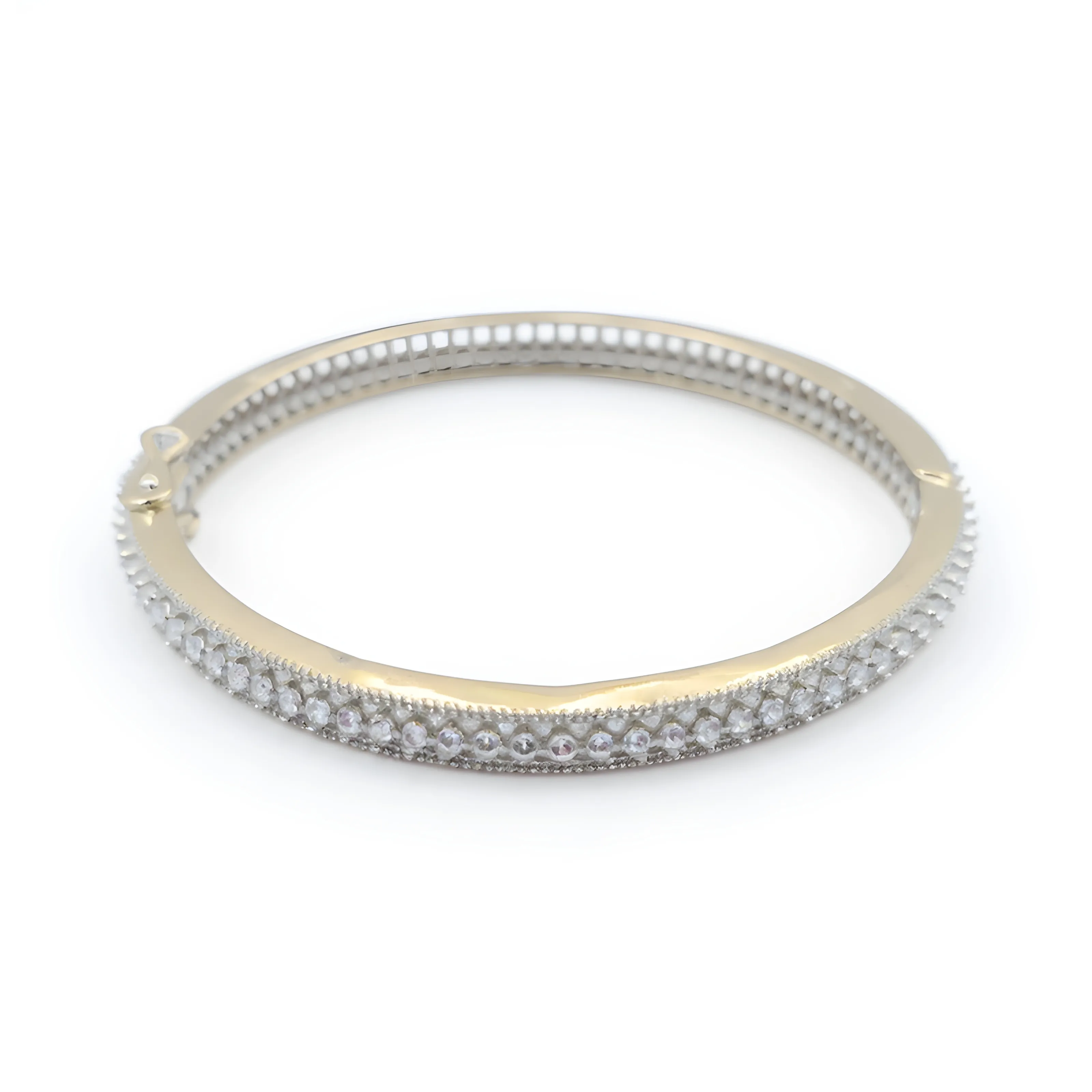 Silver Rhinestone Bangle view 2