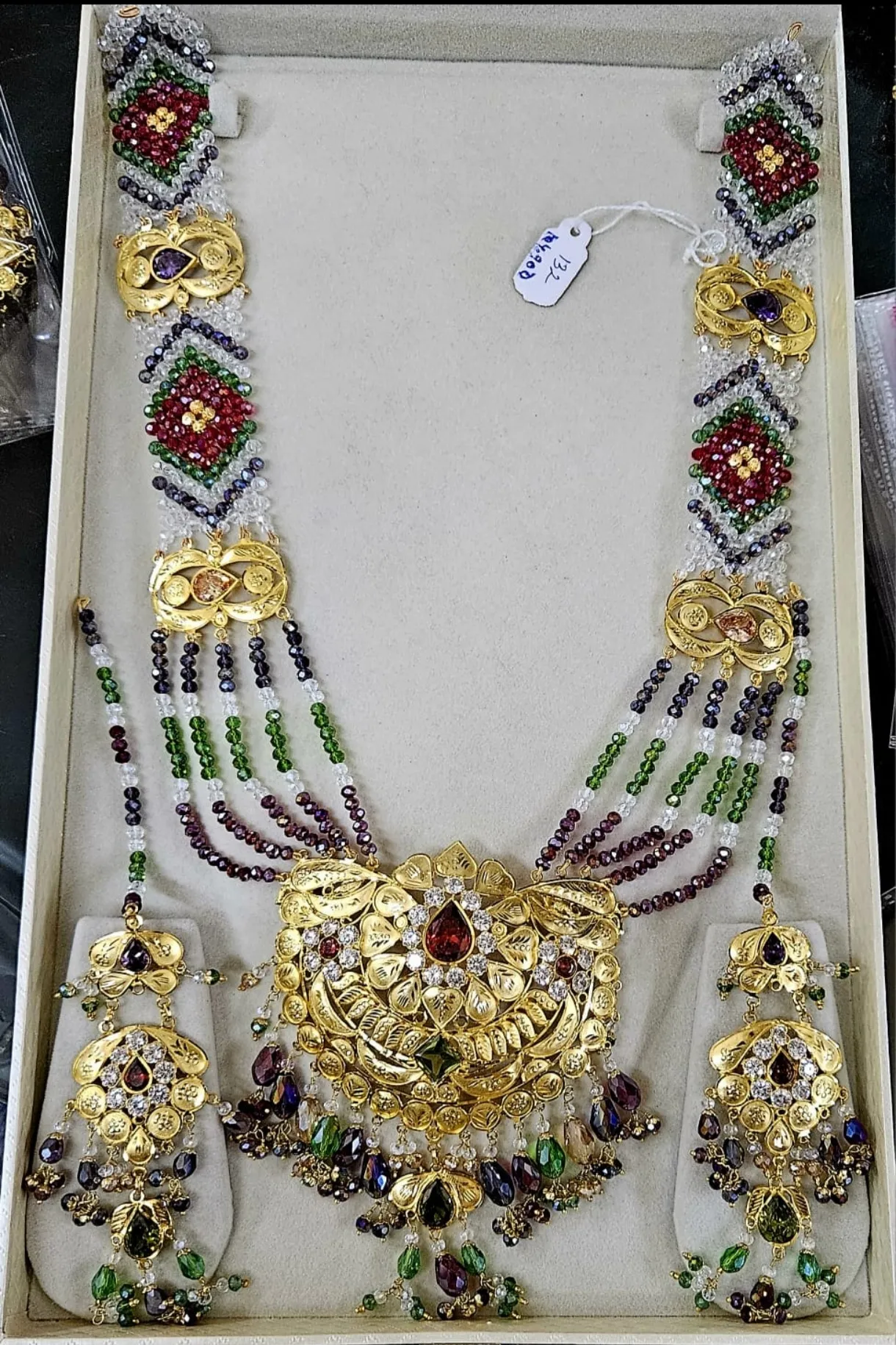 Traditional Gemstone Necklace Set view 2