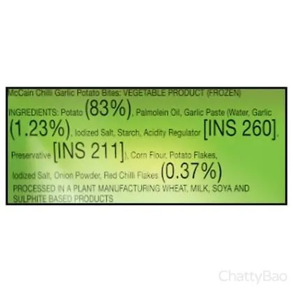 McCain Chilli Garlic - Potato Bites Crunchy Potato Nuggets 1.24 Kg view 5