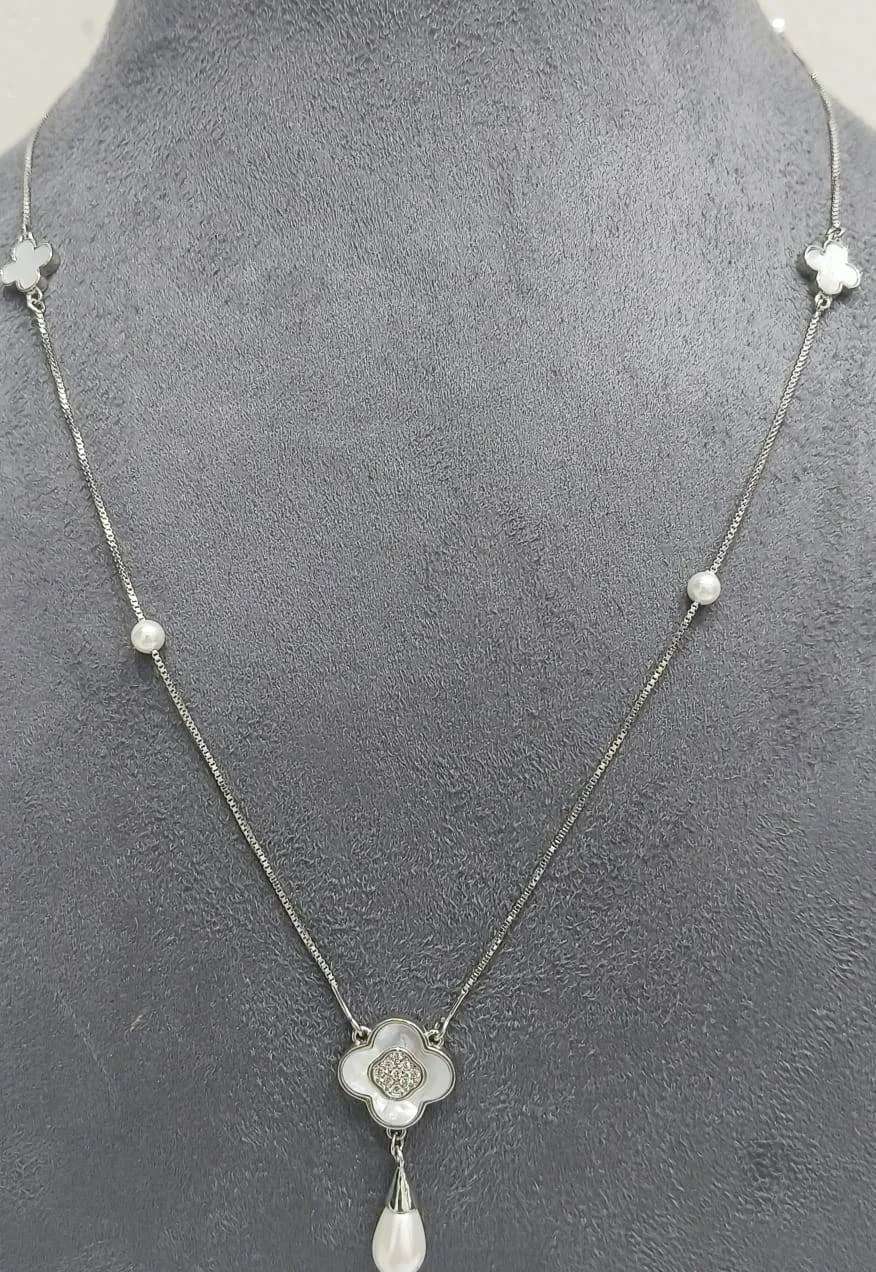Silver Versace Pendant Necklace  (AVSPD-09) view 3