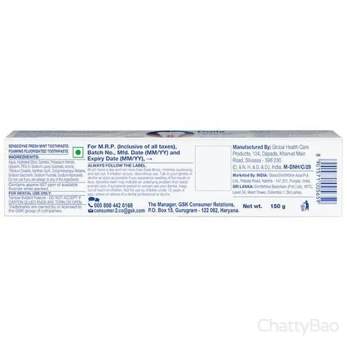 Sensodyne Toothpaste - Fresh Mint 75 g view 3