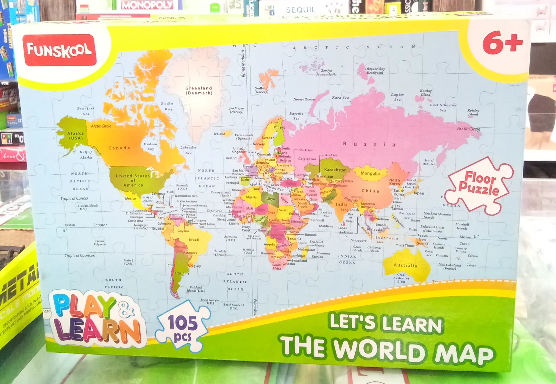 Funskool World Map Floor Puzzle view 2