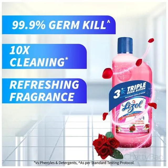 Lizol Surface & Floor Cleaner - Floral 500 ml view 3