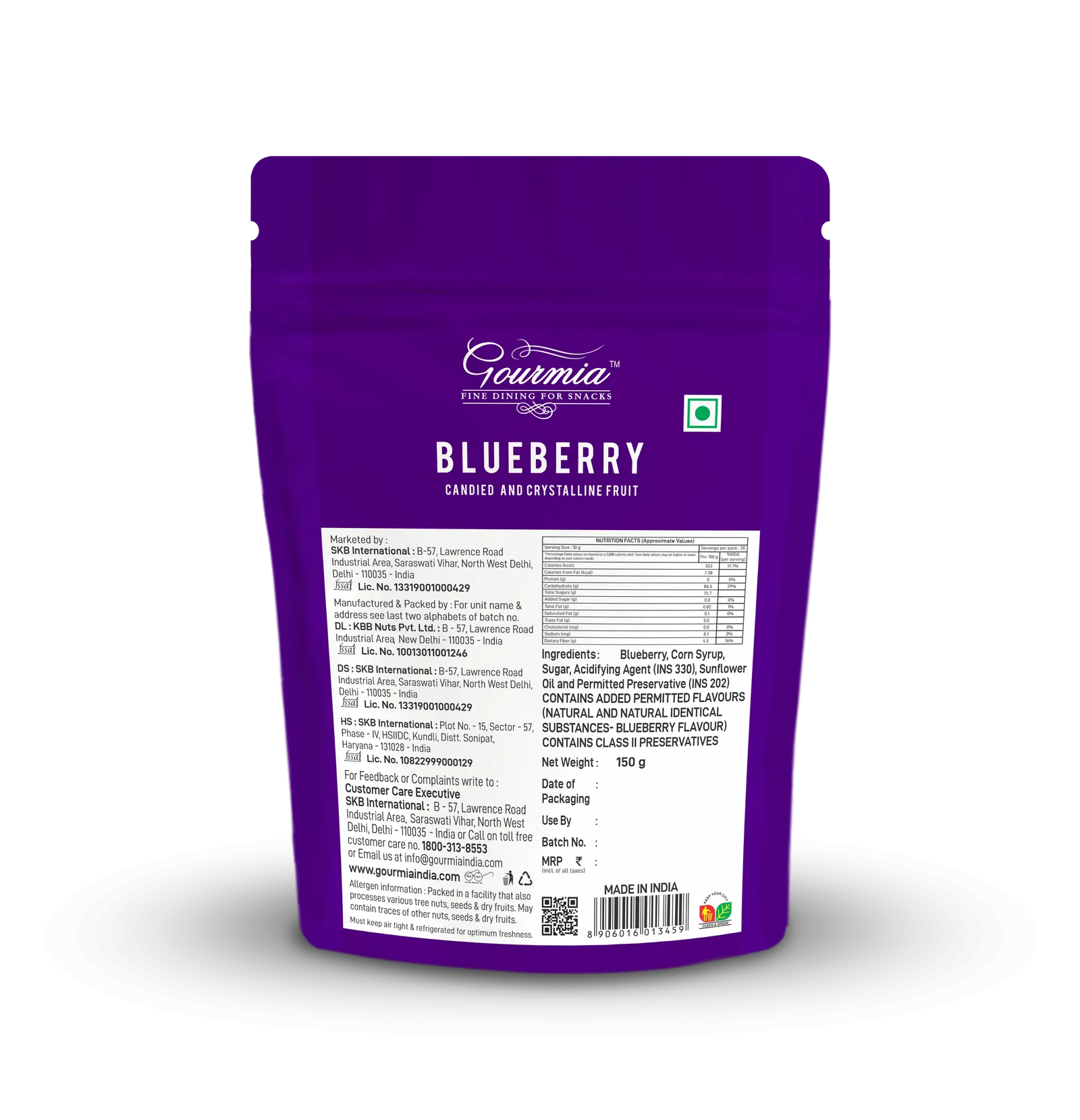 Gourmia Dried Blueberry 150 g view 2