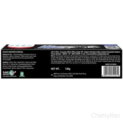 Colgate MaxFresh Charcoal Toothpaste 130 g view 2