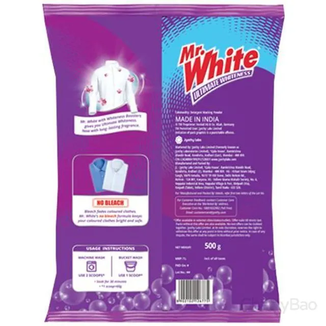 Mr White Detergent Washing Powder 500 g view 2