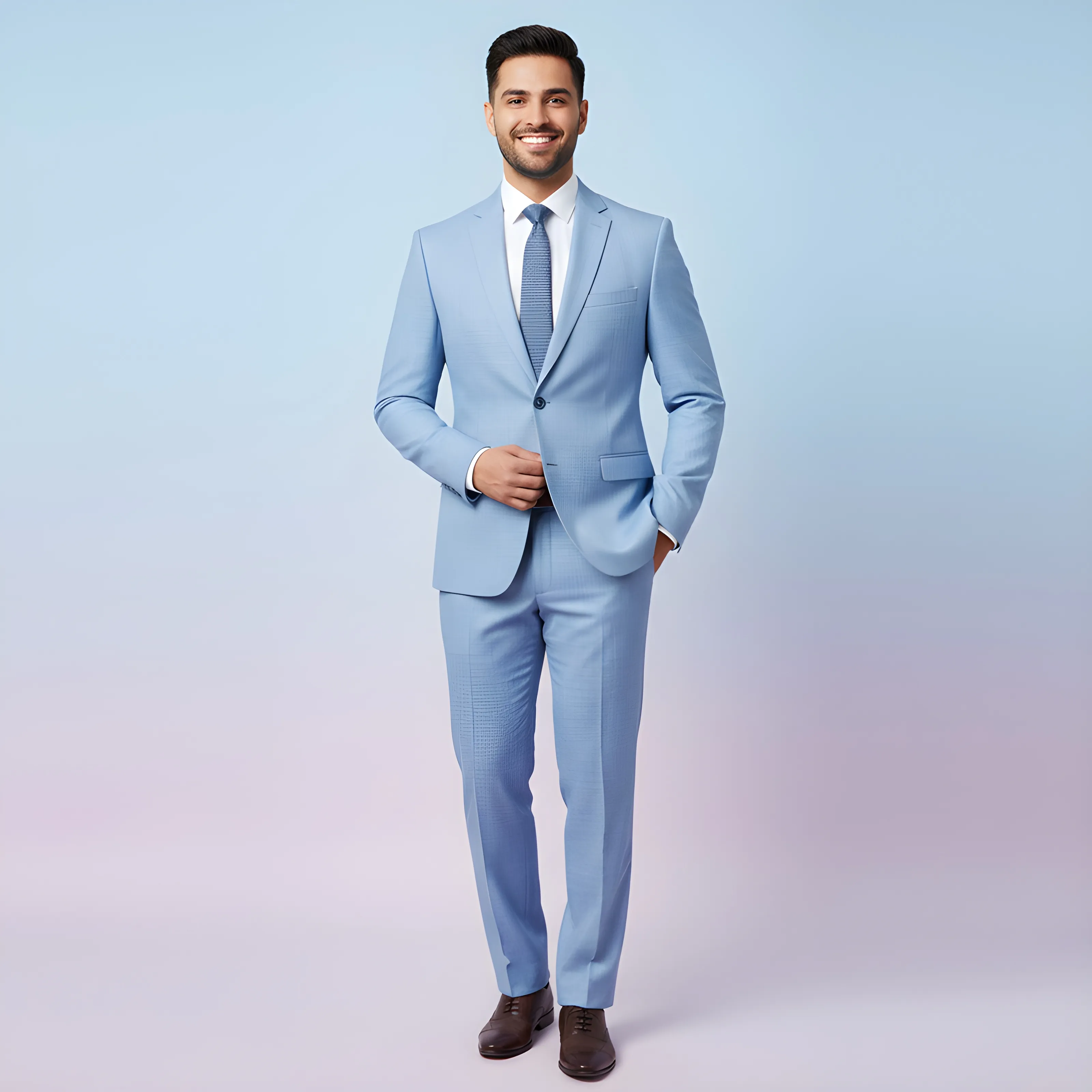 Van Heusen Light Blue Coat Pant