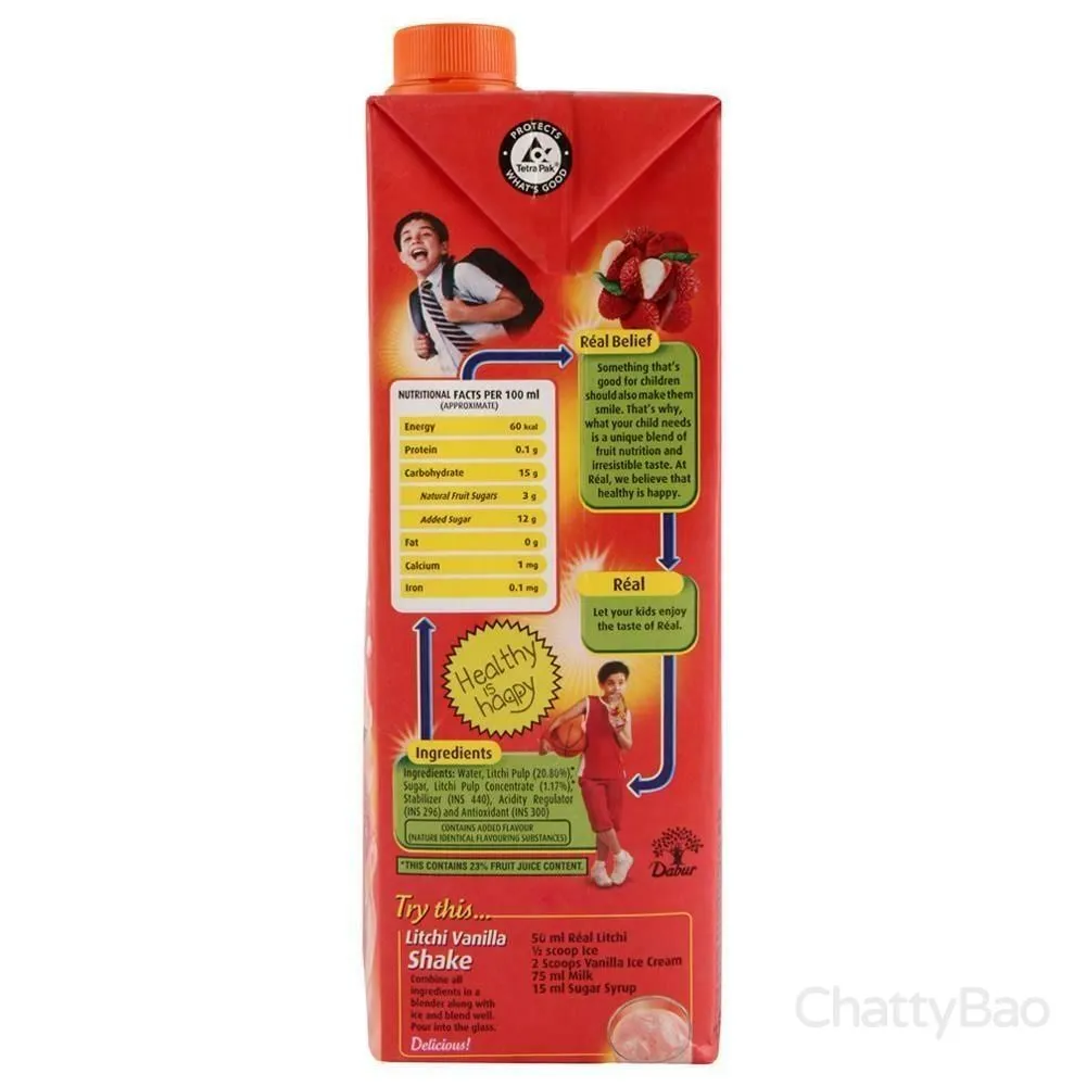 Real Litchi Juice 1 L view 3