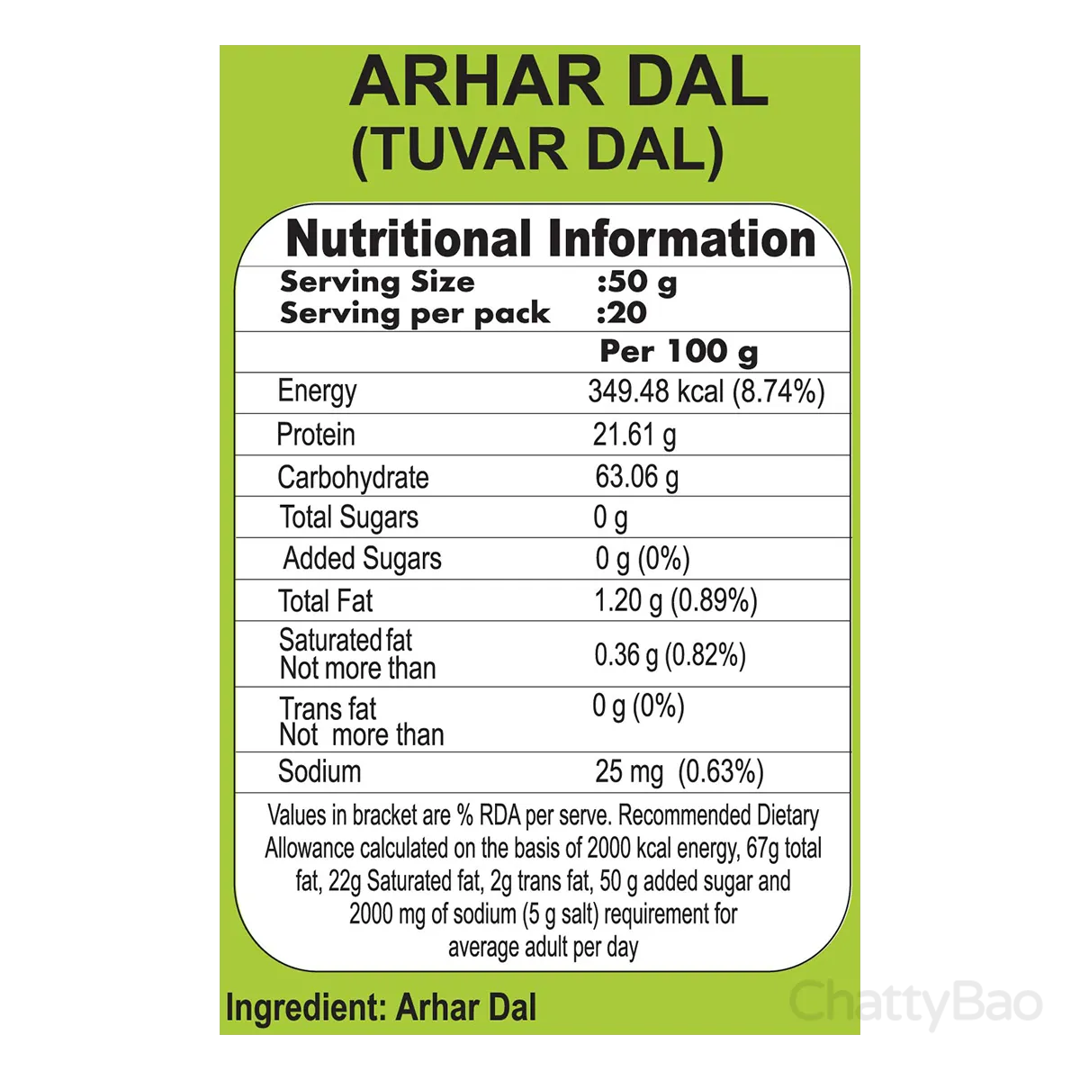Patanjali Unpolished Arhar Dal (Tuvar Dal) 500 g view 2