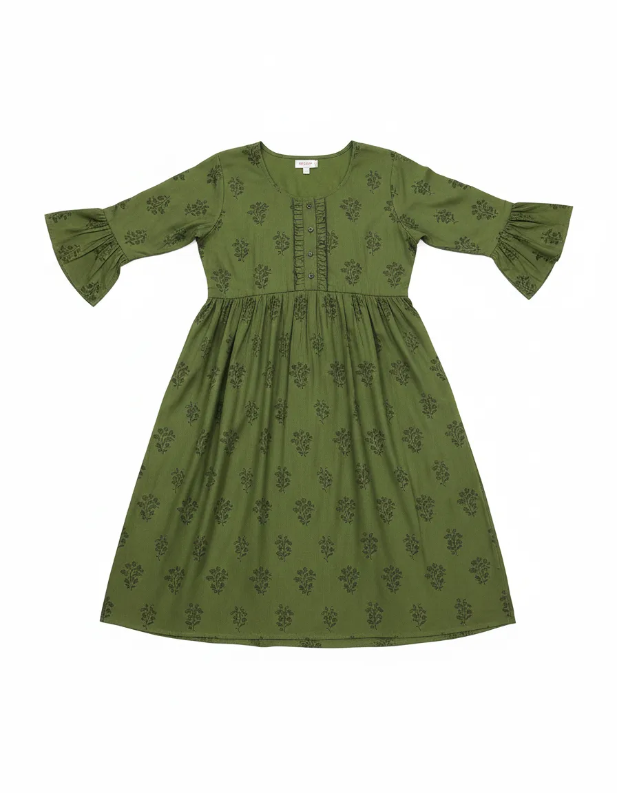 Garim Feeding Gown Capri Green view 2
