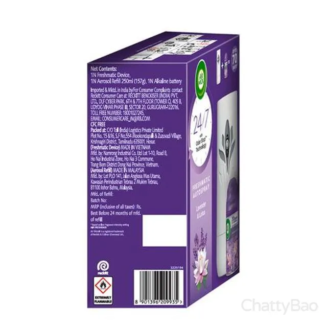 Airwick Automatic Air Freshener Kit (Machine + 1 Refill) - Lavender & Lotus 250 ml view 2