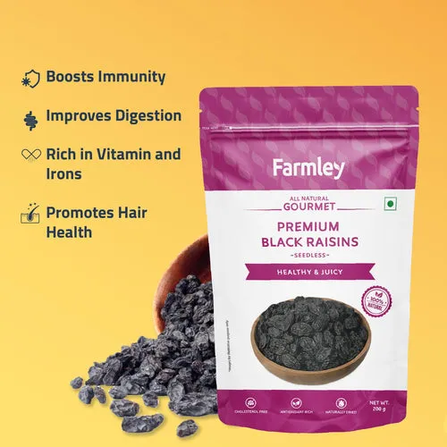 Farmley Black Raisins Seedless 200 g view 2