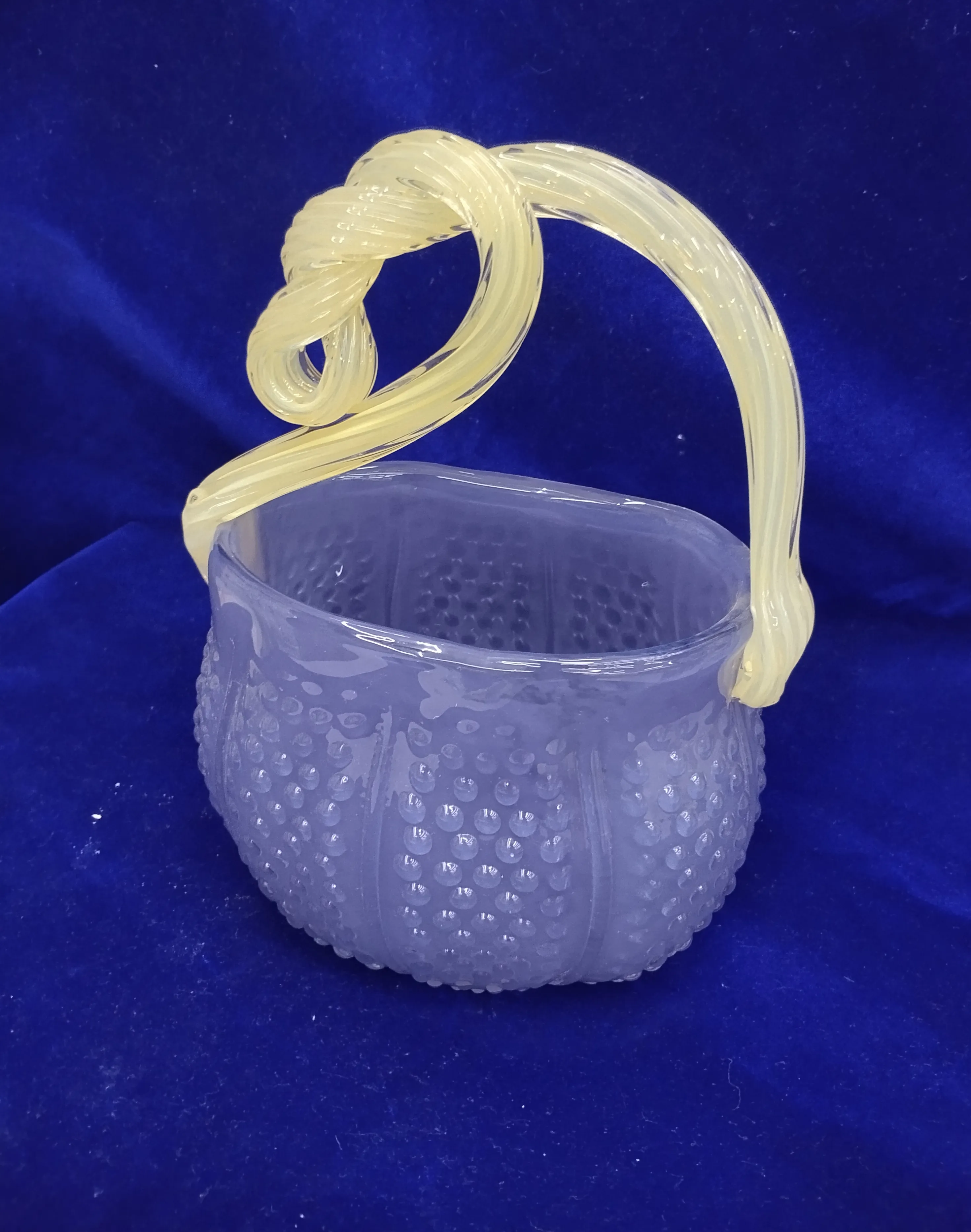 Glass Basket With Twisted Handle view 2