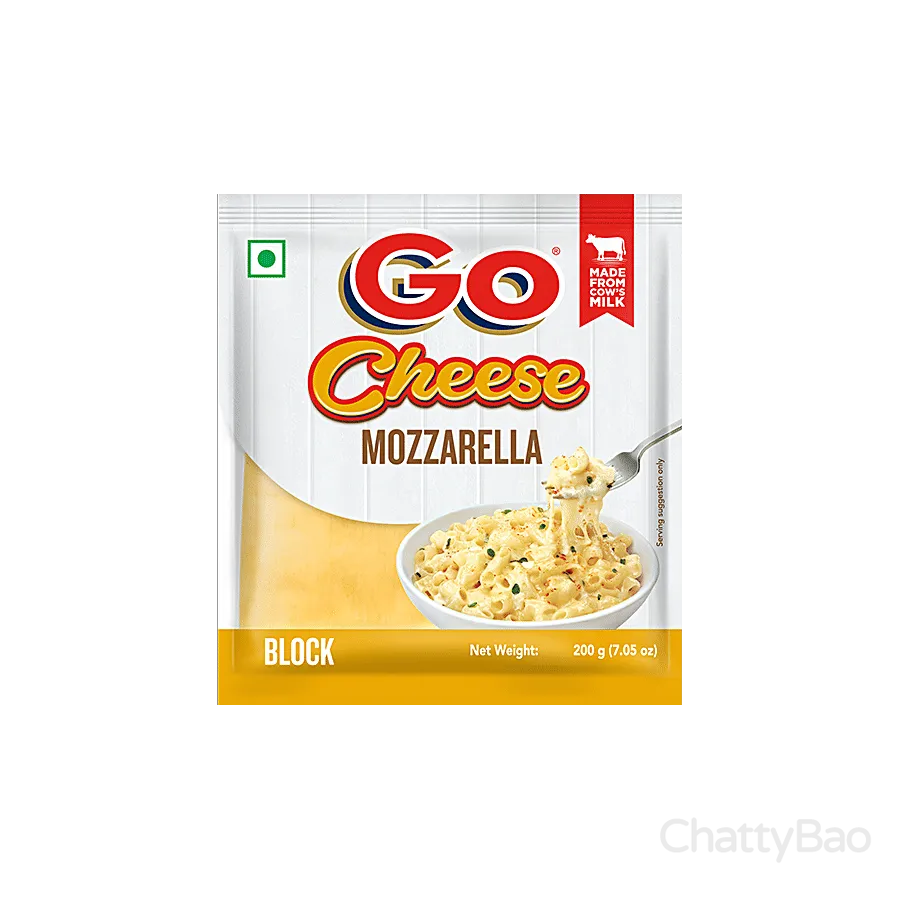 Go Mozzarella Cheese Block 200 g view 2