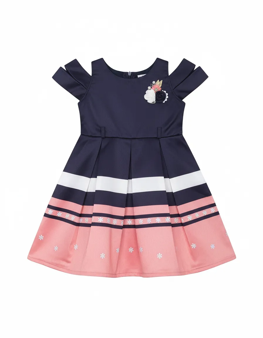 Girls Striped Dress view 2