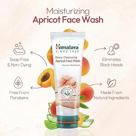 Himalaya Herbals Deep Cleansing Apricot Face Wash 50 ml view 3