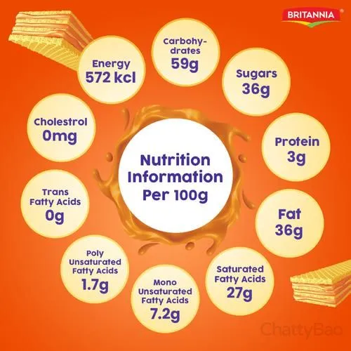 Britannia Treat Creme Wafers - Orange 55 g view 3