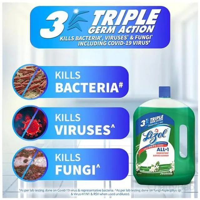 Lizol Disinfectant Surface & Floor Cleaner - Jasmine 500 ml view 4