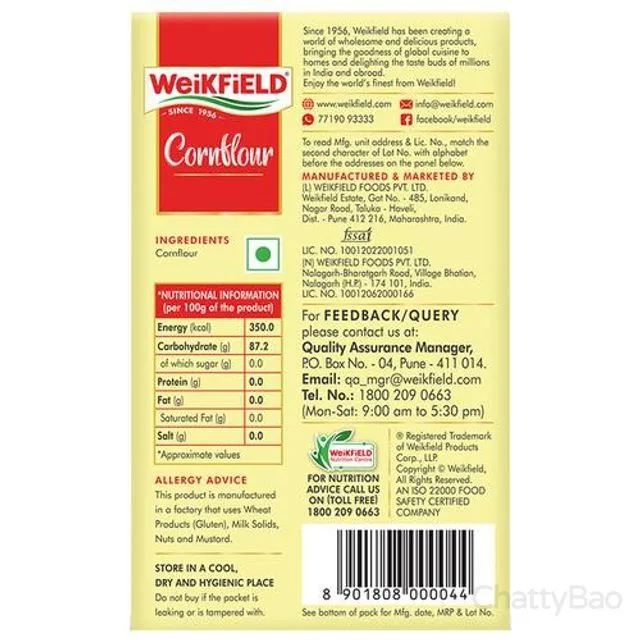 Weikfield Cornflour 100 g view 2