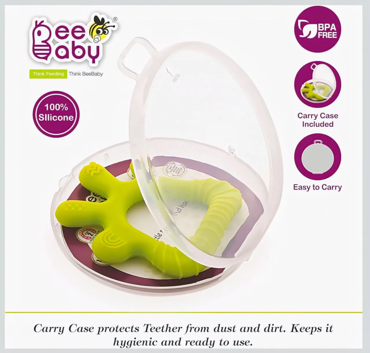 Baby Teether Finger Green view 2