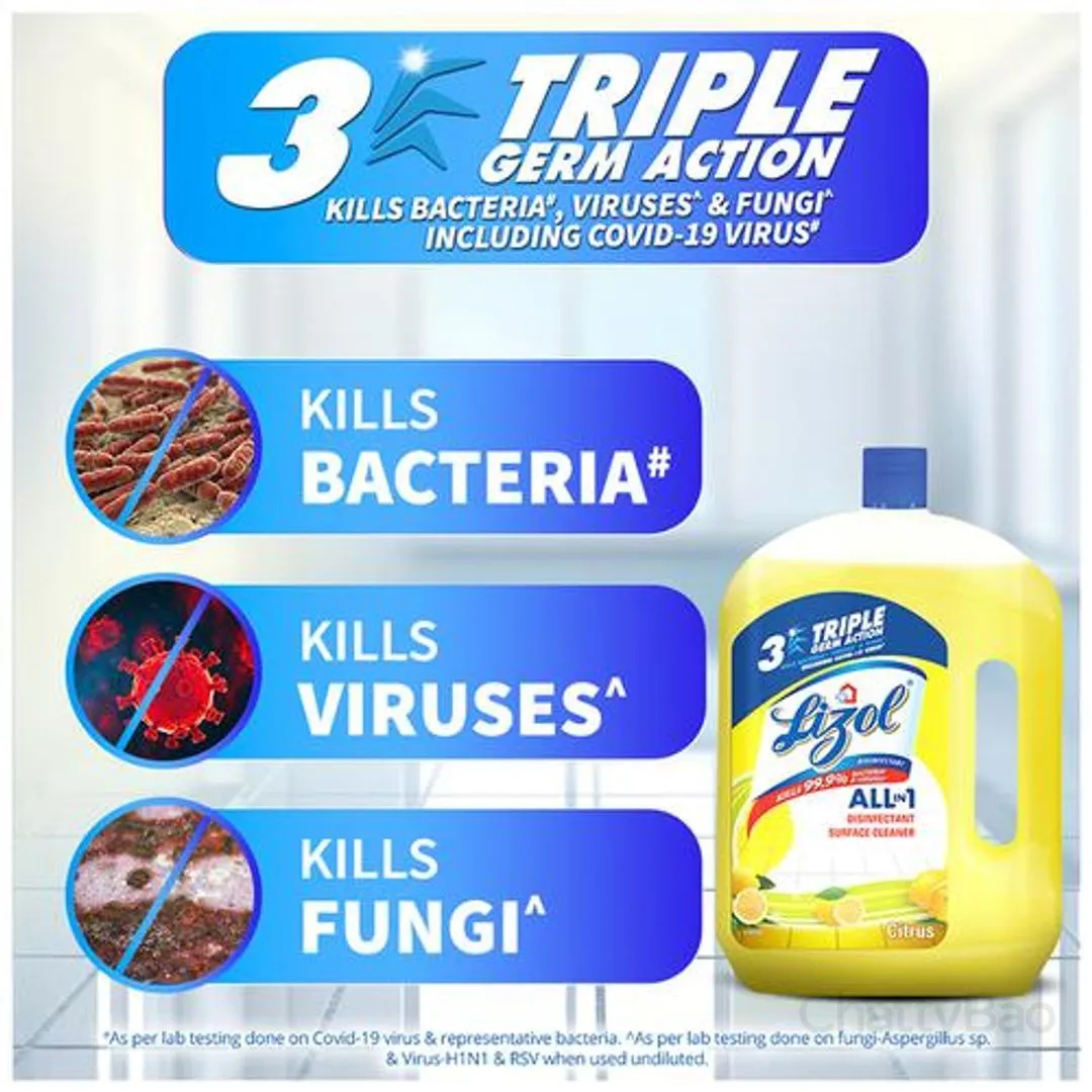 Lizol Disinfectant Surface & Floor Cleaner - Citrus 2 L view 5