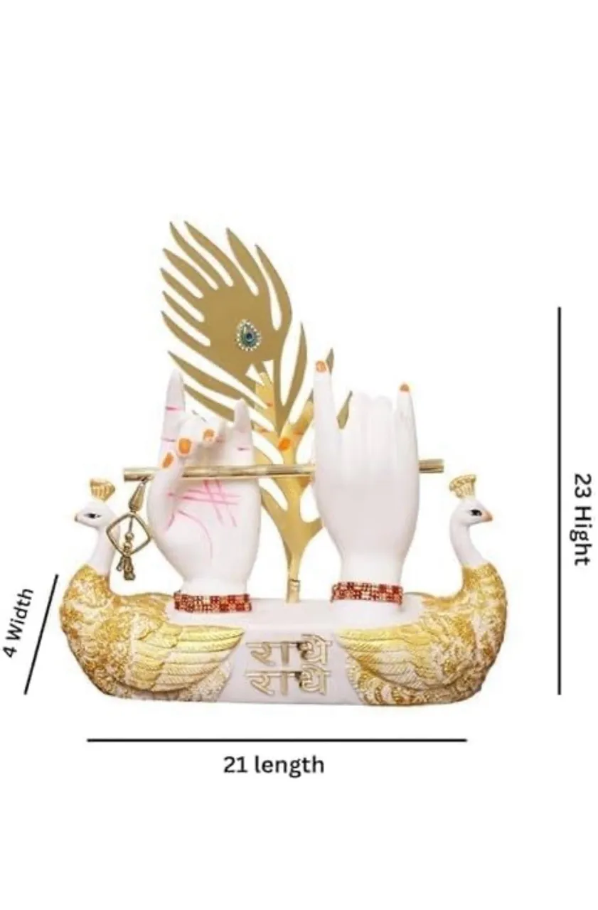 Divine Krishna Hand on Peacock Boat – Symbol of Grace & Serenity view 2