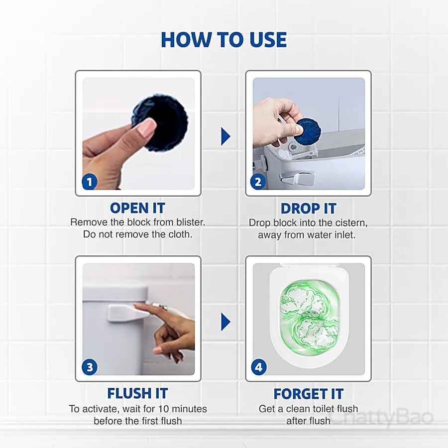Harpic Flushmatic In-Cistern Toilet Cleaner Blocks - Citrus 2 Pieces view 4