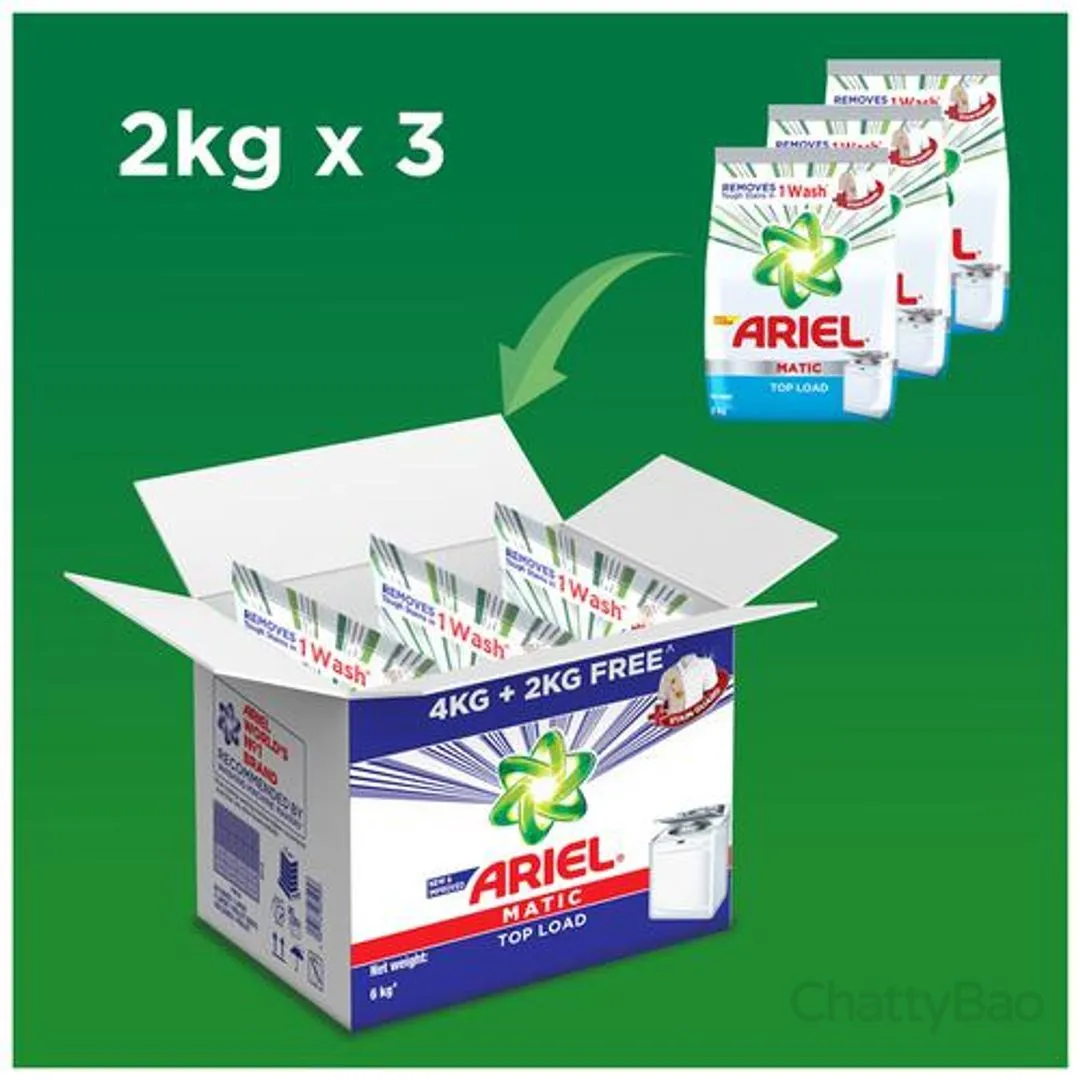 Ariel Matic Detergent Washing Powder -Top Load 4 Kg view 2