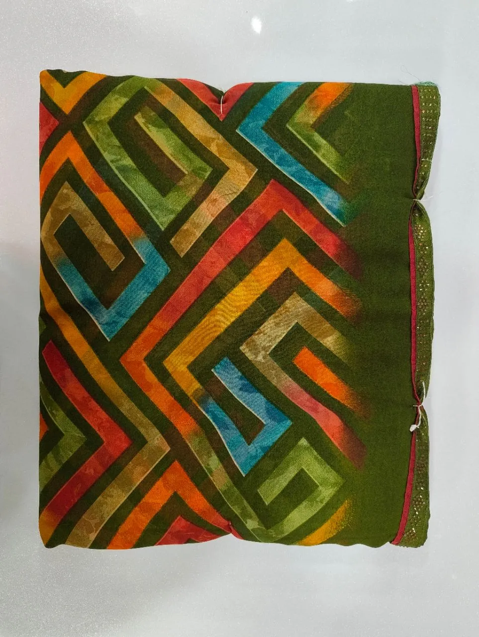 Geometric Pattern Saree view 6