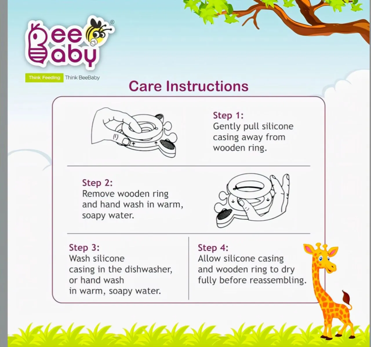 Giraffe Teething Ring view 7