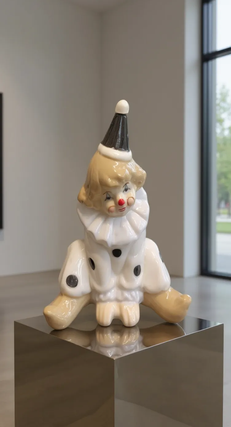 Ceramic Laughing Man Figurine view 3