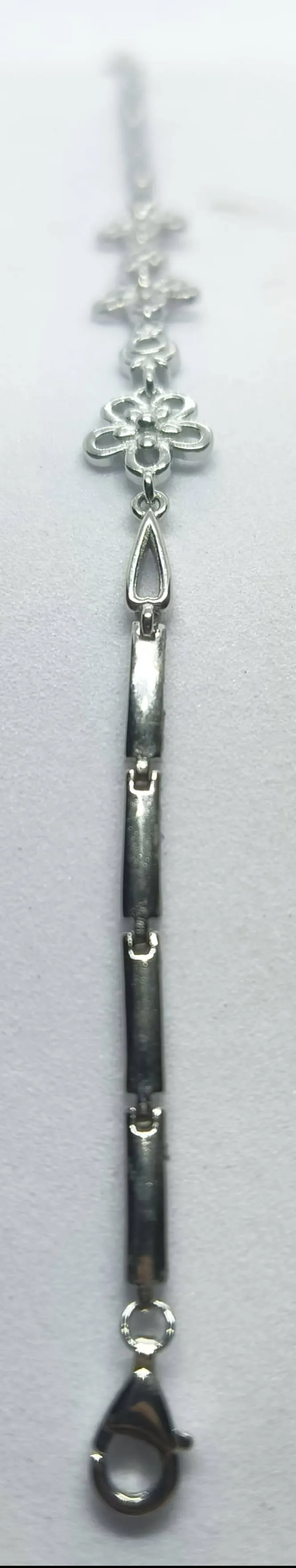 Silver Floral Bracelet (AVSBR-038) view 5