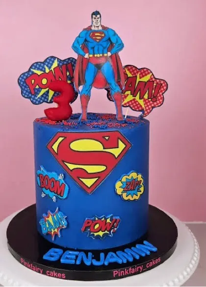 Superman Themed Cake