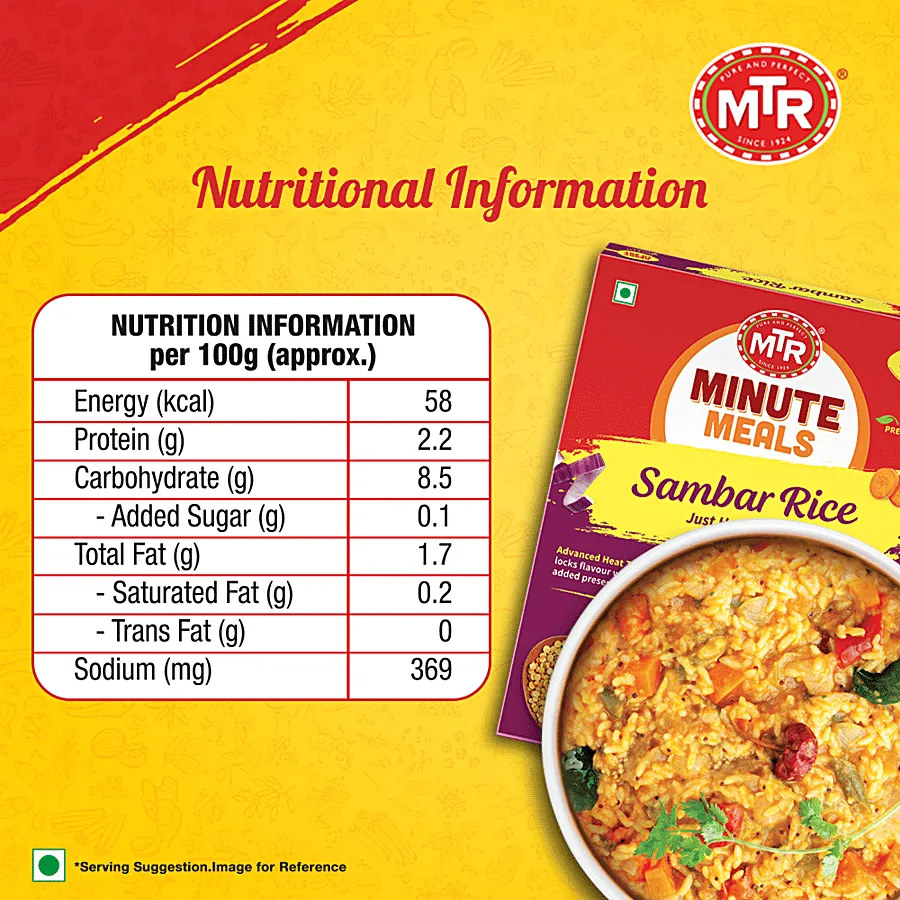 MTR Ready To Eat - Sambar Rice 300 g view 3