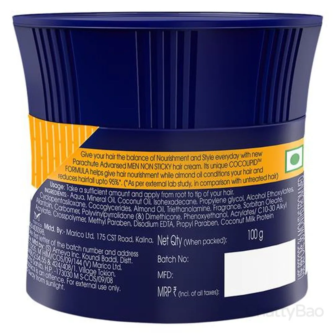 Parachute Advansed Men Hair Cream Anti-Dandruff with Almond 100 g view 2