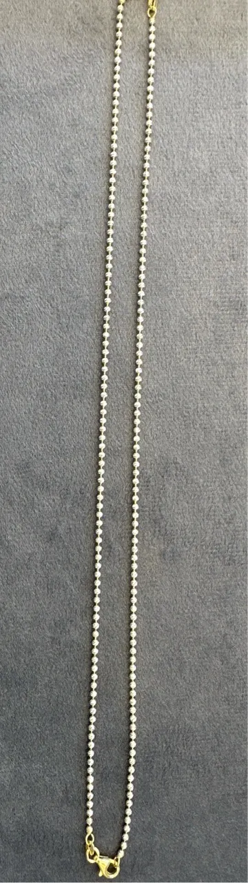 Gold Plated Chain With Silver Beads view 2