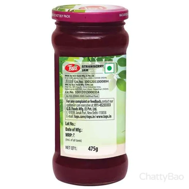 Tops Strawberry Jam 475 g view 2